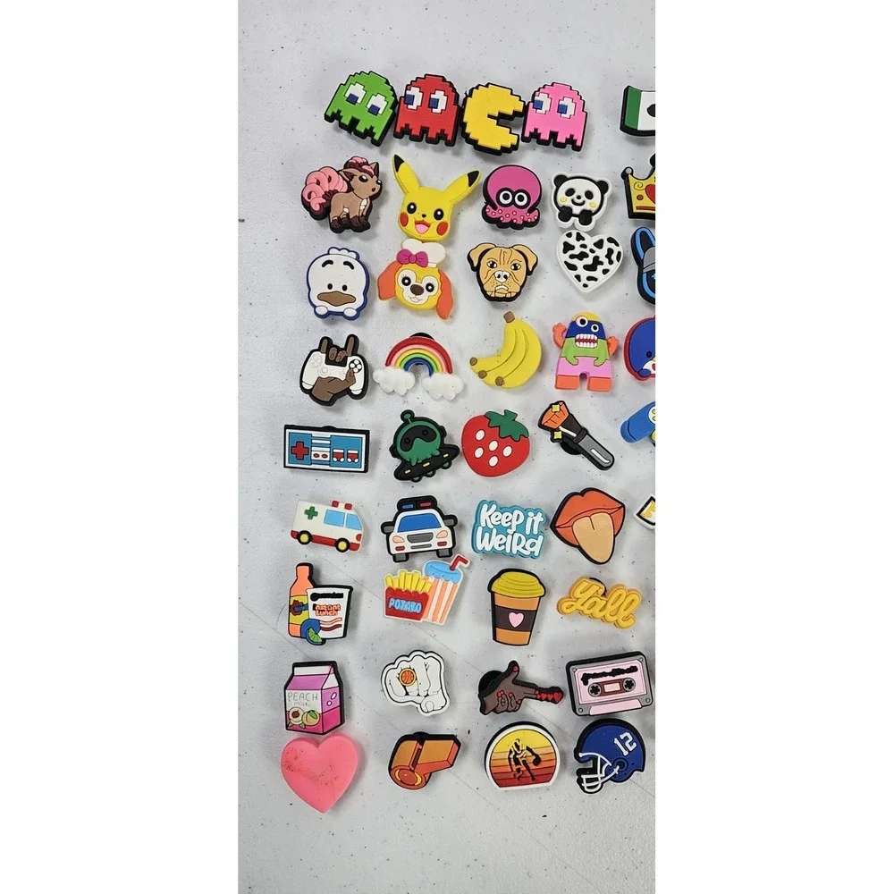 99 off brand Jibbitz Charm Lot Mixed Cute Food Animals Gaming Random Shoe Charms